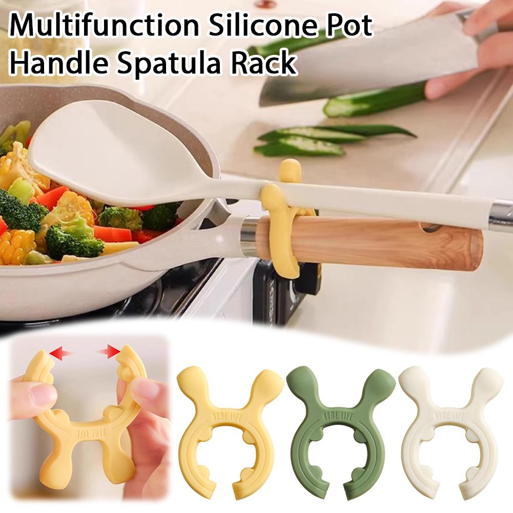 Home Cooking Channel - 3pcs Silicone Spoon Rest Heat Resistant