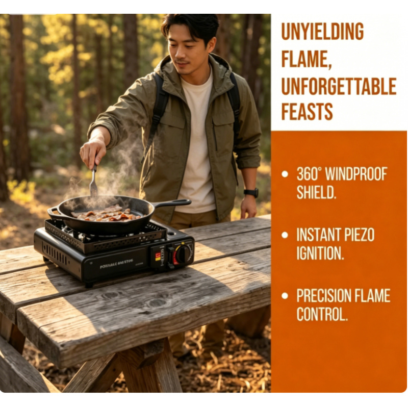 Home Cooking Channel - Portable Windproof Cassette Stove Lightweight Camping