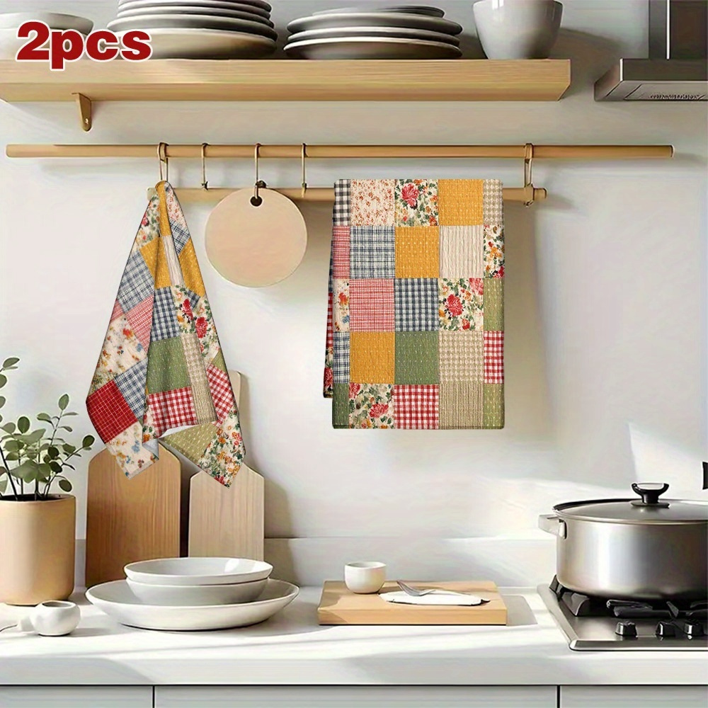 2Pcs, Plaid Spring Kitchen Tow - огляд і ціна Home Cooking Is The Best