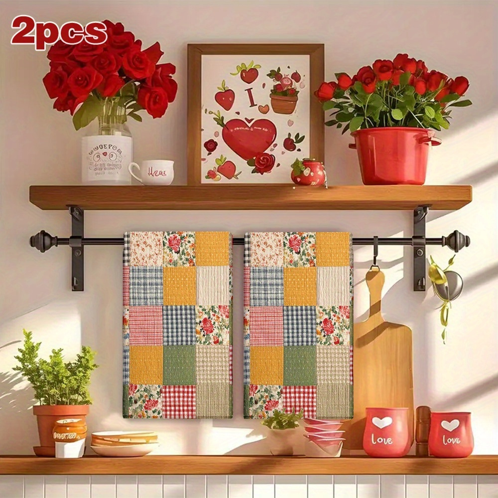 2Pcs, Plaid Spring Kitchen Tow - огляд і ціна Home Cooking Is The Best