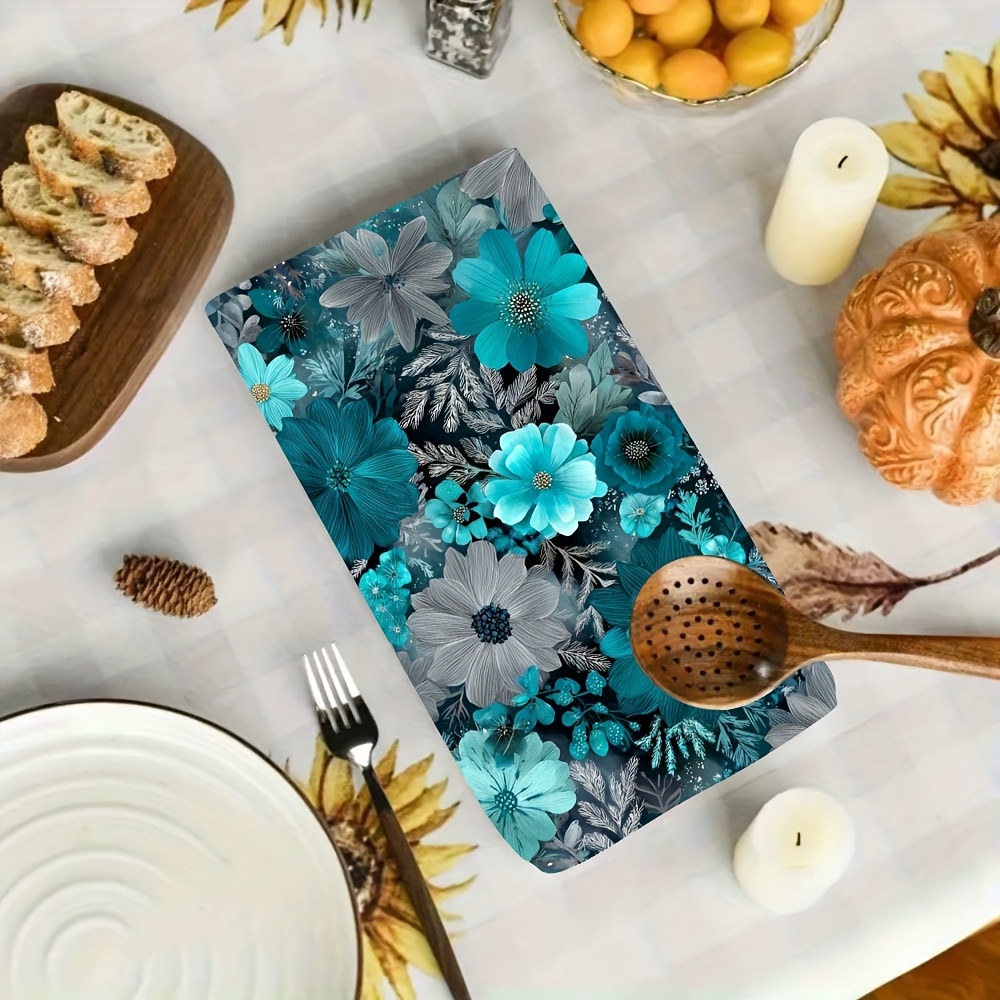 2Pcs, Blue Floral Kitchen Towe - огляд і ціна Home Cooking Is The Best