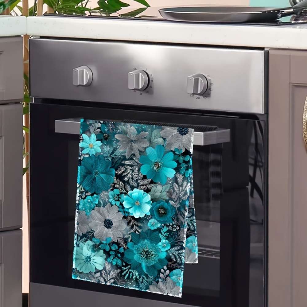 2Pcs, Blue Floral Kitchen Towe - огляд і ціна Home Cooking Is The Best