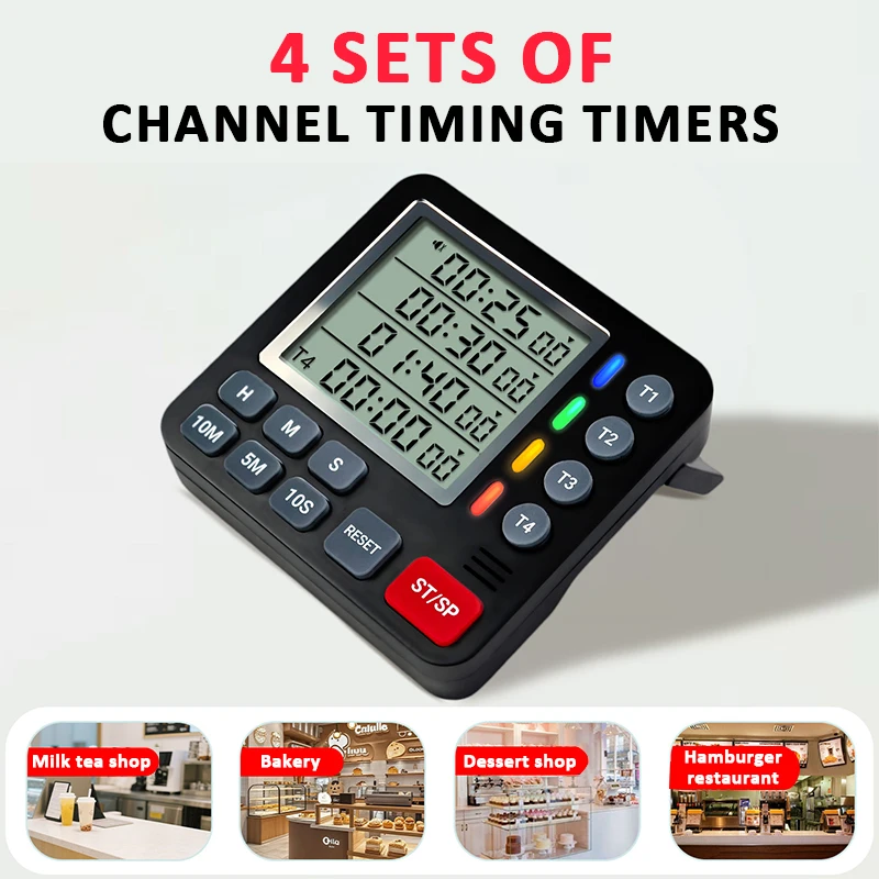 4 Channels Digital Timer Large - огляд і ціна Home Cooking Channel
