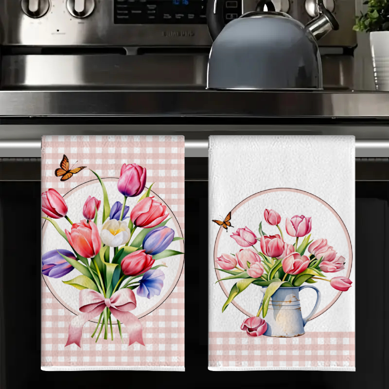 2Pcs, Pink Checkered Tulip Kit - огляд і ціна Home Cooking Is The Best