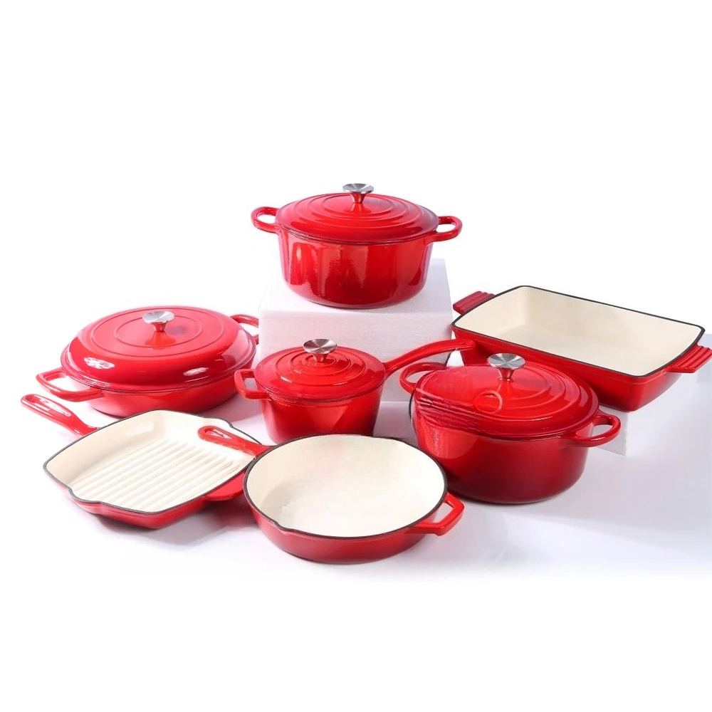 Enamel cast iron cookware set  - огляд і ціна Dutch Oven Enamel