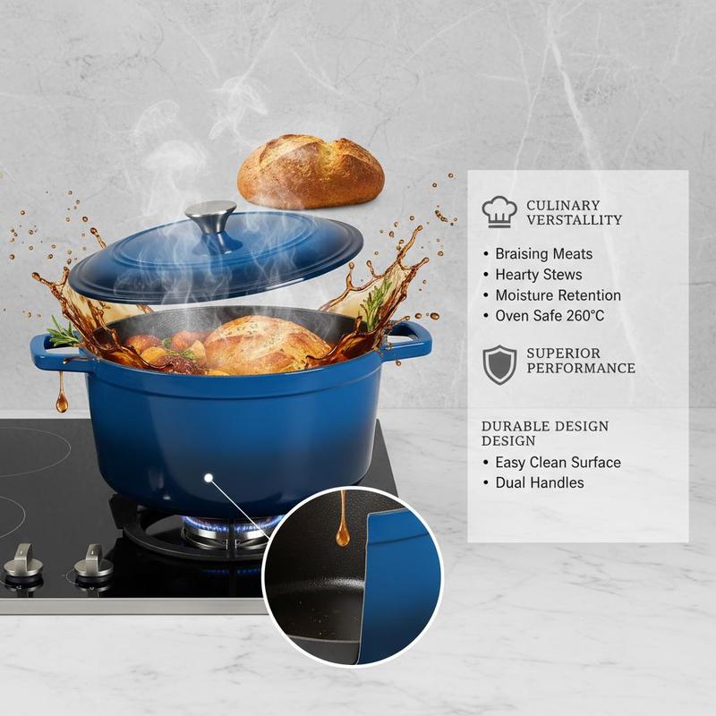 Enameled Cast Iron Dutch Oven, - огляд і ціна Dutch Oven Enamel