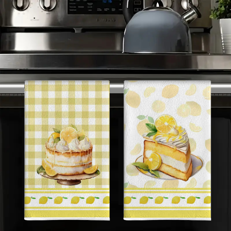 2Pcs, Yellow Kitchen Towels, 4 - огляд і ціна Home Cooking Is The Best