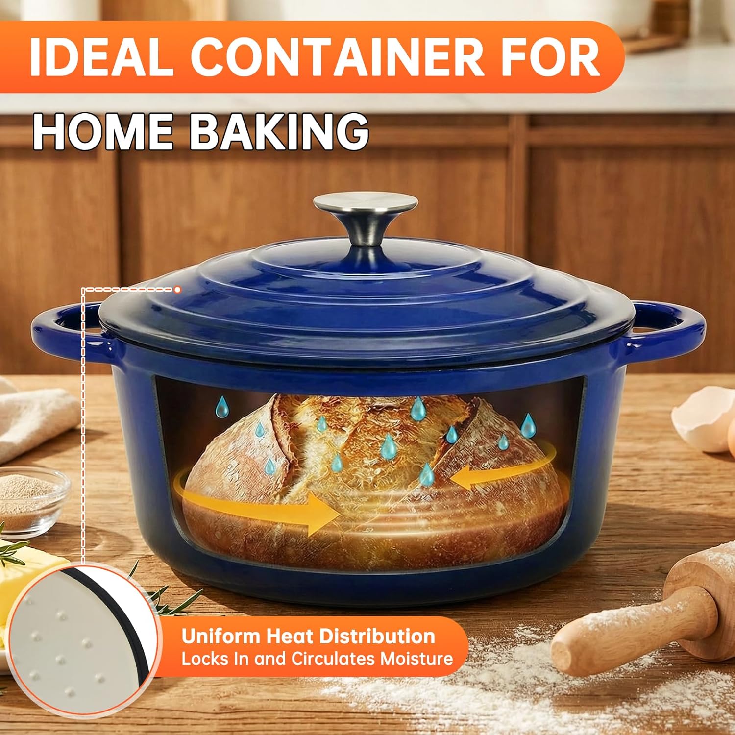 Nonstick Enameled Cast Iron Co - огляд і ціна Dutch Oven Enamel