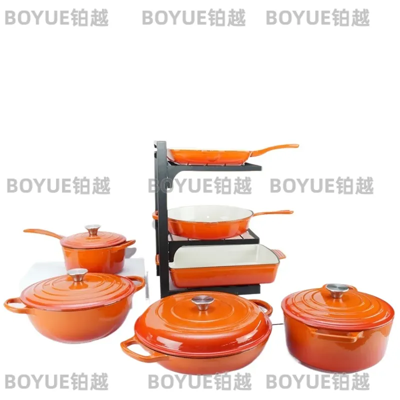 7 Piece Cast Iron Enamel Cookw - огляд і ціна Dutch Oven Enamel
