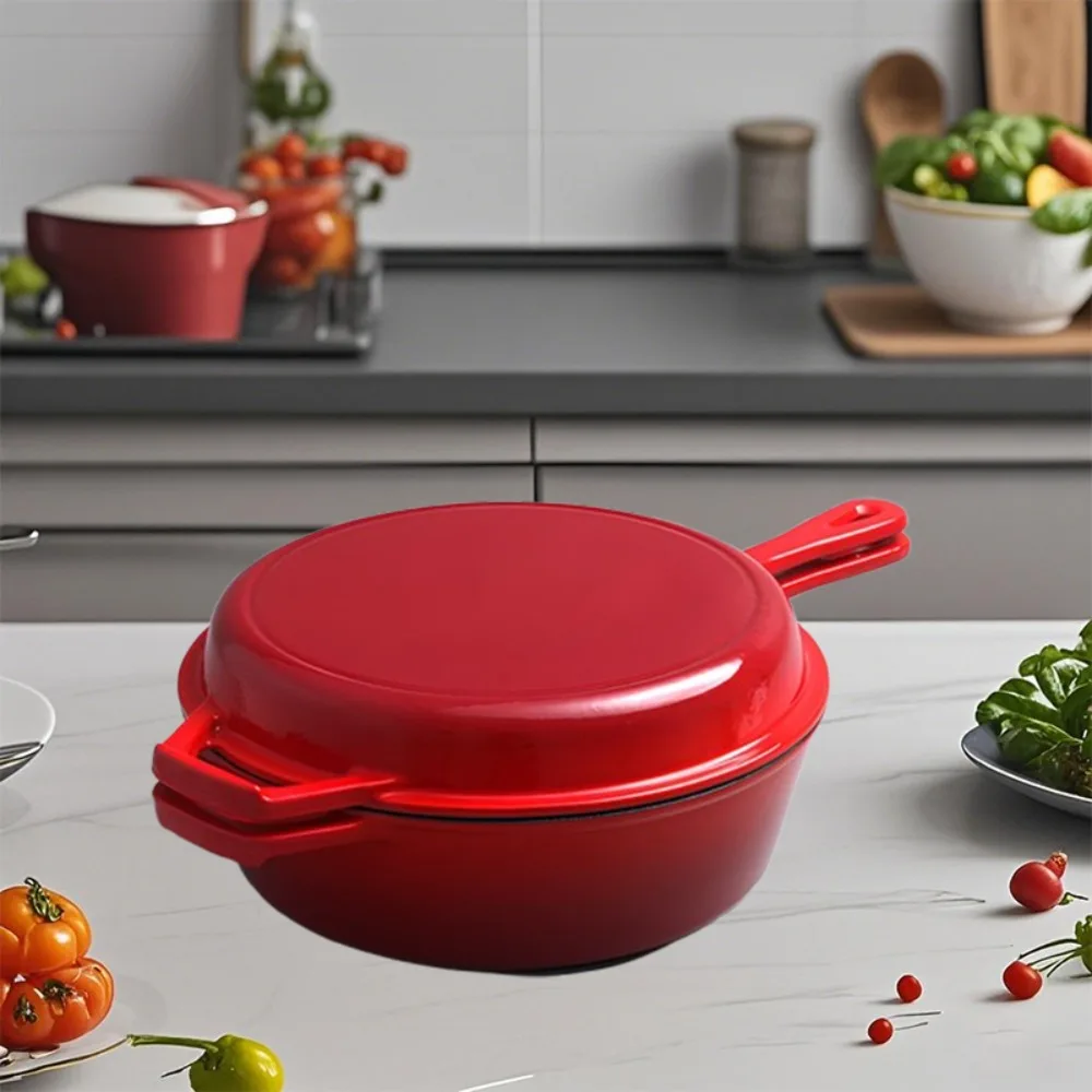 2-in-1 Cast Iron Enamel Oven w - огляд і ціна Dutch Oven Enamel