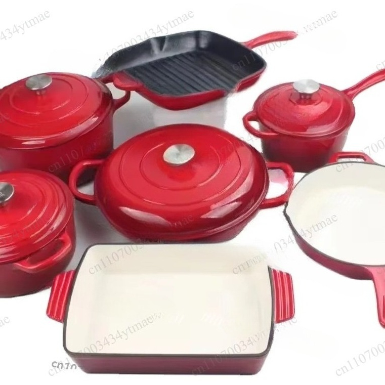7-Piece Enameled Cast Iron Dut - огляд і ціна Dutch Oven Enamel