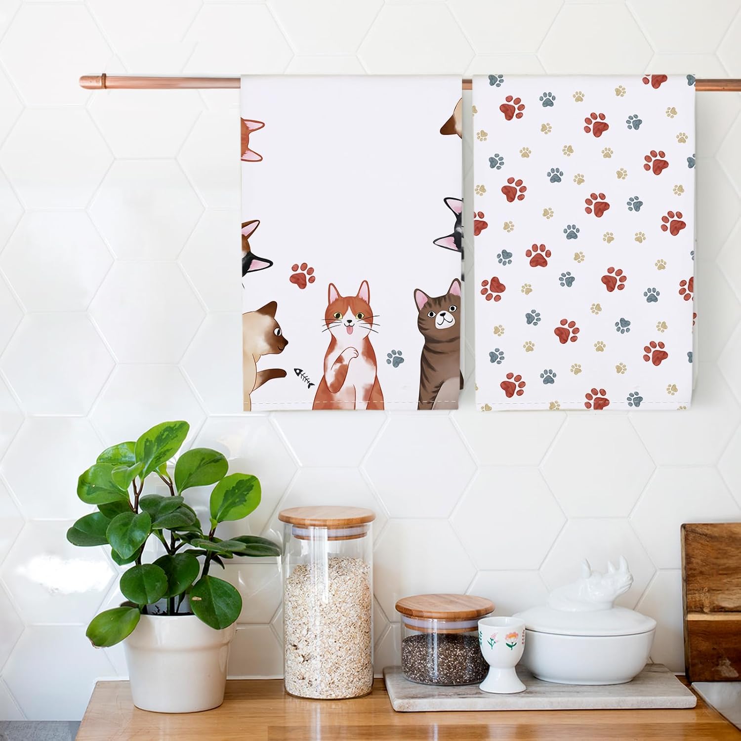 4Pcs, Cat Paw Print Tail Kitch - огляд і ціна Home Cooking Is The Best